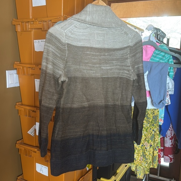 Field & Stream Brown Ombré Knit Sweater Cardigan Size Small Oversized - Picture 10 of 10